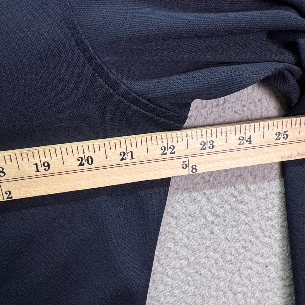 Quince Shirt Mens M Navy Blue Commuter Stretch Pique Long Sleeve Button Preppy - Picture 8 of 10